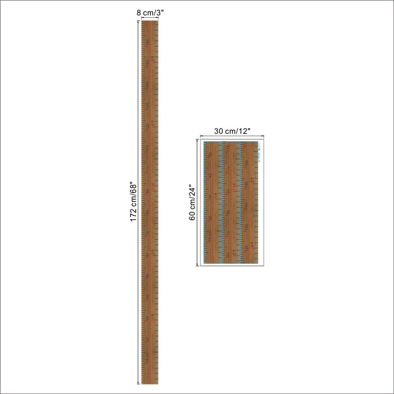 Αυτοκόλλητα τοίχου Creative Ruler Height Measure για Παιδικό Δωμάτιο Νηπιαγωγείου Σπίτι Τέχνη Pvc Decal Διακόσμηση DIY Growth Chart Τοιχογραφία
