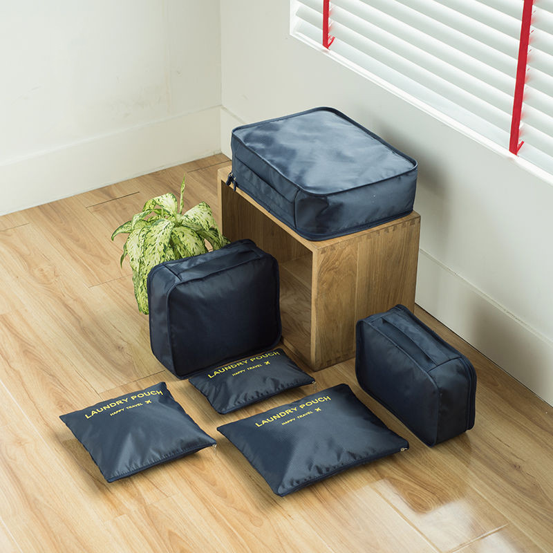 6 τεμάχια Σετ Travel Organizer Τσάντες αποθήκευσης Βαλίτσα Σετ συσκευασίας Θήκες αποθήκευσης Φορητή οργάνωση αποσκευών Ρούχα Τακτοποιημένη θήκη παπουτσιών