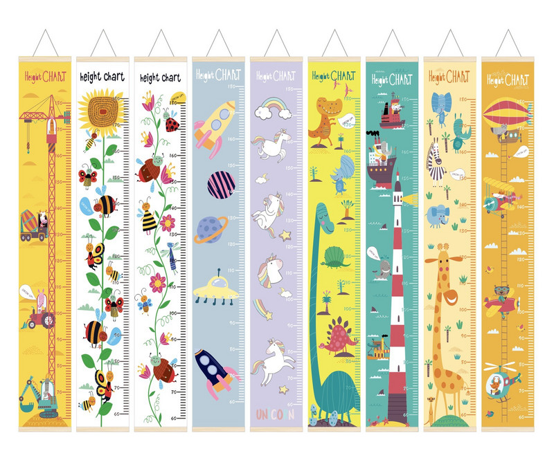 Bērna izaugsmes diagrammas indikators neausta auduma augstuma lineāls sienas uzlīme mēra zēniem meitenēm dzīvojamās istabas piekārtiem mājas dekoriem