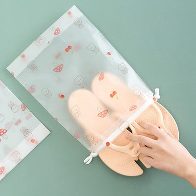 10pcs Travel Organizer Bags Drawstring Storage Bag for Bath Cosmetic Dust Frosted Towel Socks Packaging Shoes Protector Cover