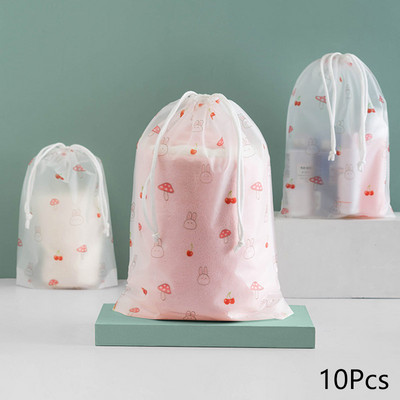 10 бр. Чанти за органайзер за пътуване Чанта за съхранение на шнурове за баня Козметика Прах Матирана кърпа Чорапи Опаковка Обувки Протектор Капак