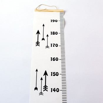 Висяща дървена таблица за растеж на деца Проста линийка Подпора за фотография Измерване на височината Сгъваема декорация за дома