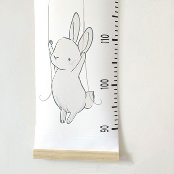 Детска линийка за височина Анимационен модел Плат без миризми Подвижна линийка за растеж на бебе Декоративни таблици за растеж на деца