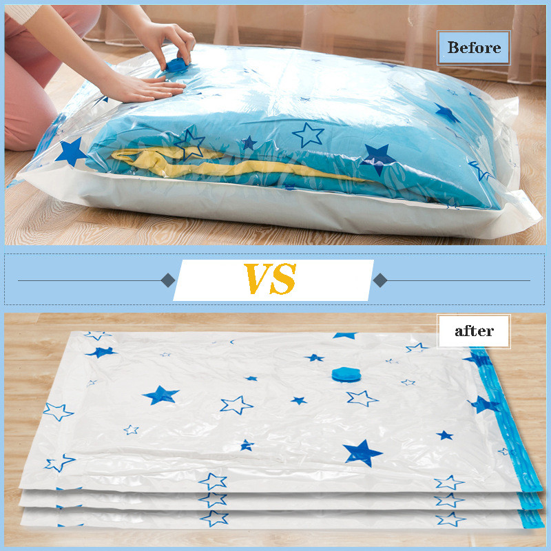 Kaasaskantav vaakumkompressioonikott paksendav suur lapiteki hoiukott Suure mahutavusega õhutusriided läbipaistev kott säästa ruumi