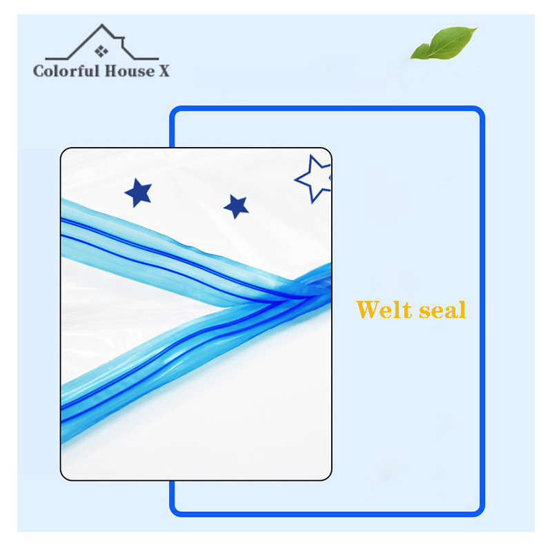 Kaasaskantav vaakumkompressioonikott paksendav suur lapiteki hoiukott Suure mahutavusega õhutusriided läbipaistev kott säästa ruumi