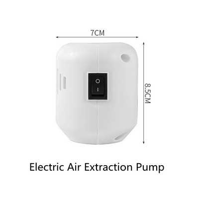 Gaisa sūkņa saspiests maisiņš Elektriskais sūknis ceļojumu vakuuma maisa sūknis Mini vakuuma blīvētājs Mašīnas vietas taupītājs apģērbam Ēdienu organizators