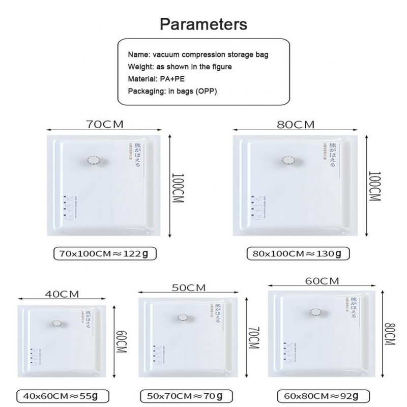 Gaisa sūkņa saspiests maisiņš Elektriskais sūknis ceļojumu vakuuma maisa sūknis Mini vakuuma blīvētājs Mašīnas vietas taupītājs apģērbam Ēdienu organizators