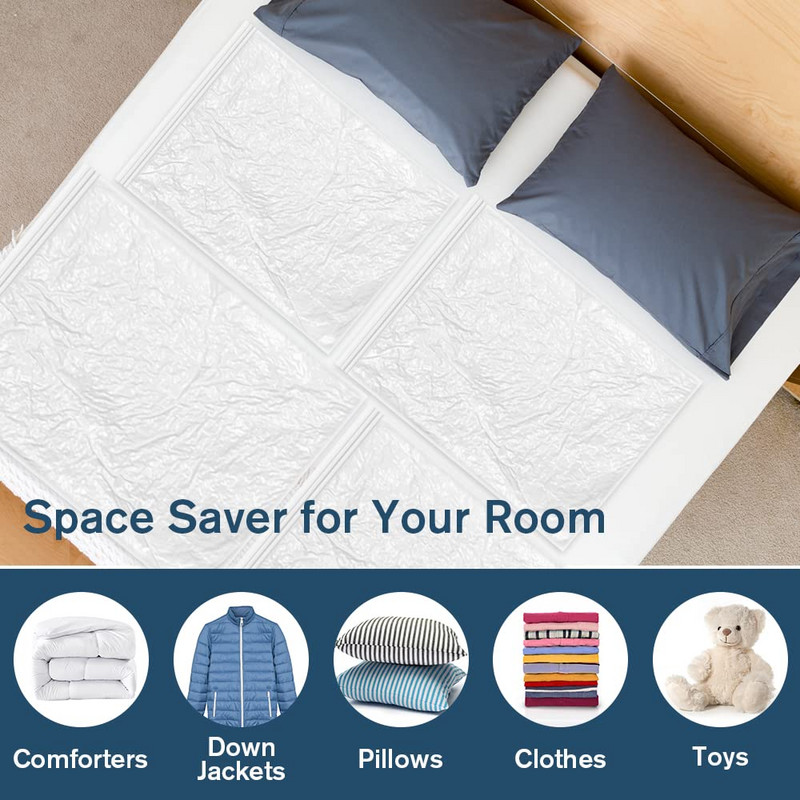 Τσάντες αποθήκευσης κενού Εξοικονόμηση 80% στα ρούχα Κουβέρτες Κλινοσκεπάσματα Αποθήκευση Ταξιδιωτικού χώρου εξοικονόμηση Premium τσάντα συμπίεσης κενού