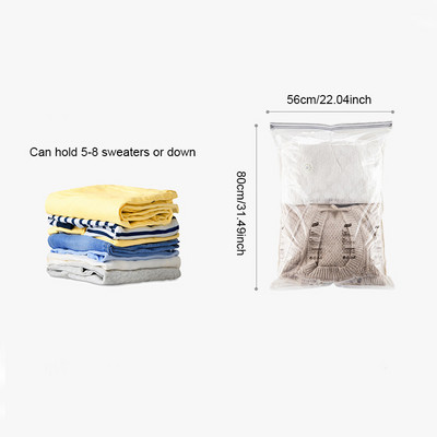 Vákuumos tárolótáskák Ruhák Paplan Otthon Szervező Átlátszó Összecsukható Helytakarékosság Tömörítési Csomag Kiegészítők Kellékek