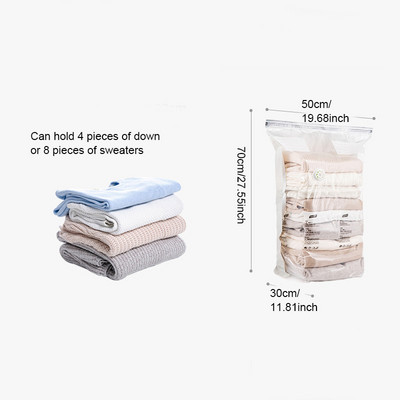 Vákuumos tárolótáskák Ruhák Paplan Otthon Szervező Átlátszó Összecsukható Helytakarékosság Tömörítési Csomag Kiegészítők Kellékek