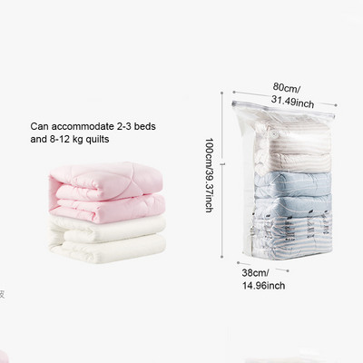 Vákuumos tárolótáskák Ruhák Paplan Otthon Szervező Átlátszó Összecsukható Helytakarékosság Tömörítési Csomag Kiegészítők Kellékek