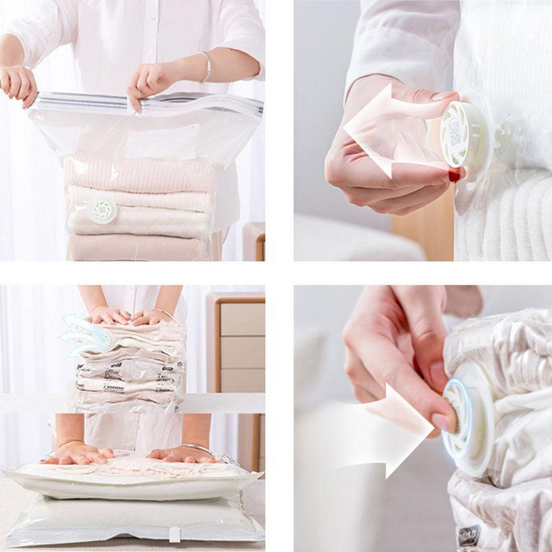 Nereikia siurblių vakuuminių maišelių Dideli plastikiniai laikymo maišeliai drabužiams laikyti antklodės kompresinis tuščias maišelis apima kelionių priedus