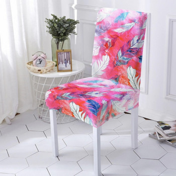 Νέα καλύμματα καρέκλας τραπεζαρίας Strech Flower Leaf Print Slipcover καρέκλας για σκαμπό κουζίνας Ελαστικά καλύμματα καθισμάτων Decor Silla