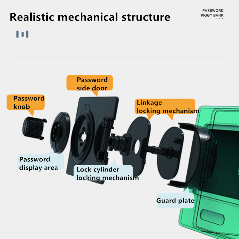 Karikatūra ATM Mini seifs cūciņa depozīts Bankas kods Bankas mājsaimniecības rotājumi Banknošu kaste Naudas monētas taupīšanas glabāšana Ziemassvētku dāvana
