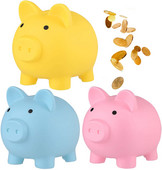 Jauka plastmasas cūku naudas banka Cūku naudas krājkaste Neplīstoša cūciņa banka zēniem, meitenēm praktiskas dzimšanas dienas dāvanas