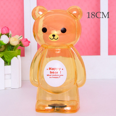 Radošs mazais lācis cūciņa banka caurspīdīga monētu papīra naudas taupīšanas kaste Jauka seifa kaste bērniem svētku dāvanu darbvirsmas dekors