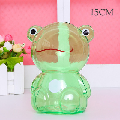 Radošs mazais lācis cūciņa banka caurspīdīga monētu papīra naudas taupīšanas kaste Jauka seifa kaste bērniem svētku dāvanu darbvirsmas dekors