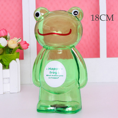 Radošs mazais lācis cūciņa banka caurspīdīga monētu papīra naudas taupīšanas kaste Jauka seifa kaste bērniem svētku dāvanu darbvirsmas dekors