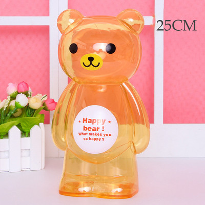 Radošs mazais lācis cūciņa banka caurspīdīga monētu papīra naudas taupīšanas kaste Jauka seifa kaste bērniem svētku dāvanu darbvirsmas dekors