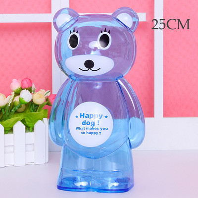 Radošs mazais lācis cūciņa banka caurspīdīga monētu papīra naudas taupīšanas kaste Jauka seifa kaste bērniem svētku dāvanu darbvirsmas dekors