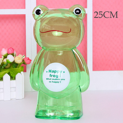 Radošs mazais lācis cūciņa banka caurspīdīga monētu papīra naudas taupīšanas kaste Jauka seifa kaste bērniem svētku dāvanu darbvirsmas dekors