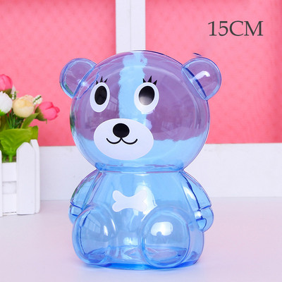 Radošs mazais lācis cūciņa banka caurspīdīga monētu papīra naudas taupīšanas kaste Jauka seifa kaste bērniem svētku dāvanu darbvirsmas dekors