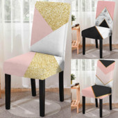 Еластичен геометричен калъф за трапезарен стол Strech Spandex Калъф за стол Пачуърк Кухненски табуретки Протектор Декорация на дома Хотел