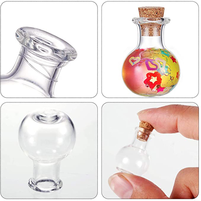 10 db Üvegüveg Miniatűr bájitalüveg Mini parafa üvegfiolák Esküvői barkácsolás Mini Drift Bottle Kívánságpalack parfümös Palack