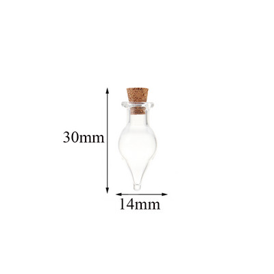 Μίνι διαφανές γυάλινο μπουκάλι 50/5 τεμ. Γαμήλιο πάρτι γενεθλίων Γυάλινα βάζα συρόμενα μπουκάλια Μικρά μπουκάλια ευχών με πώματα από φελλό