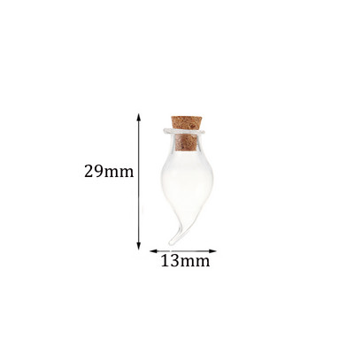 Μίνι διαφανές γυάλινο μπουκάλι 50/5 τεμ. Γαμήλιο πάρτι γενεθλίων Γυάλινα βάζα συρόμενα μπουκάλια Μικρά μπουκάλια ευχών με πώματα από φελλό