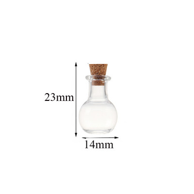 Μίνι διαφανές γυάλινο μπουκάλι 50/5 τεμ. Γαμήλιο πάρτι γενεθλίων Γυάλινα βάζα συρόμενα μπουκάλια Μικρά μπουκάλια ευχών με πώματα από φελλό