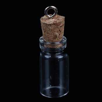 10 τμχ Μίνι μικρά γυάλινα μπουκάλια με διάφανο πώμα από φελλό Βαζάκια Μικροσκοπικά φιαλίδια γάμου Μήνυμα Μπομπονιέρα Δοχεία Κοσμήματα Νέο