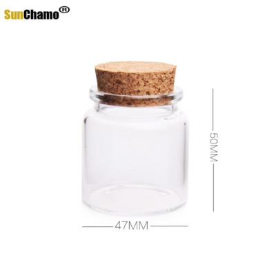 47x50 mm stikliniai buteliai, skaidrūs kalėdiniai palinkėjimai su kamštiniais kamščiais vestuvių gimtadienio vakarėliui 50 ml buteliukas