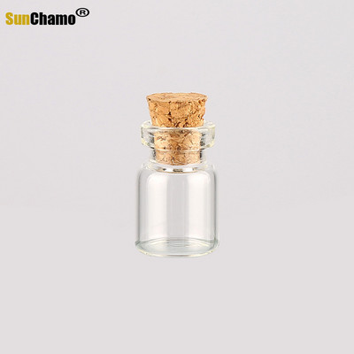 Korgist korgiga miniklaasist väike pudel, pisikesed purgid kodu dekoratiivsed sooviviaalid kaunistamiseks 13x18 mm mitmevärviline pudelikork