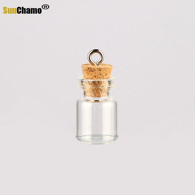 Korgist korgiga miniklaasist väike pudel, pisikesed purgid kodu dekoratiivsed sooviviaalid kaunistamiseks 13x18 mm mitmevärviline pudelikork