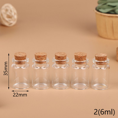 5/10 gab Mini mazas stikla pudeles ar caurspīdīgu korķa aizbāzni burciņas mazi kāzu flakoni Ziņojums Labvēlīgs konteineri Rotaslietas Jauns