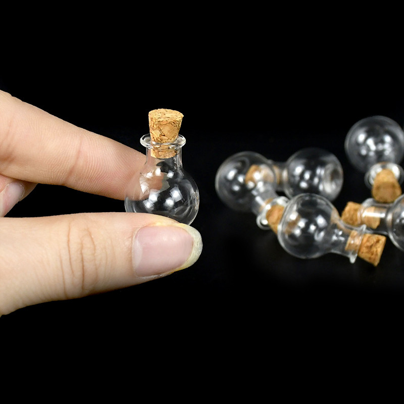 10db aranyos üveg palackok parafa dugóval, mini átlátszó kívánságpalackok, üzenőszíves edények esküvői születésnapi parti dekorációhoz