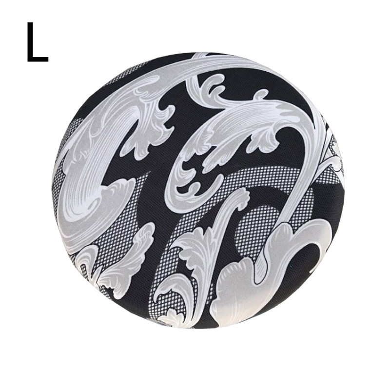 Husă rotundă pentru scaune scaun de bar Husă elastică pentru scaun Anti-murdară cu imprimeu floral Protector extensibil detașabil Decor pentru birou de acasă