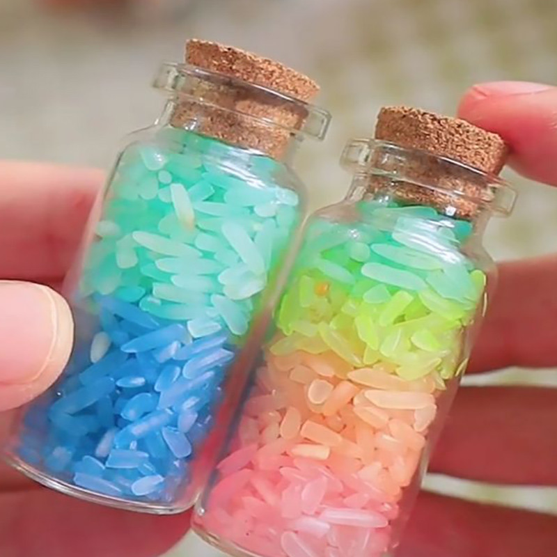 5 db kis méretű üveg palack parafa üveggel Üzenet tároló palack Befőttesüvegek DIY kézzel készített művészeti kiegészítők Goodies tárolótartály