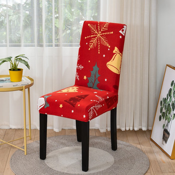 Χριστουγεννιάτικα καλύμματα καρέκλας Ελαστική Stretch Universal Size Κάλυμμα καρέκλας τραπεζαρίας Θήκη για Χριστουγεννιάτικη διακόσμηση κουζίνας