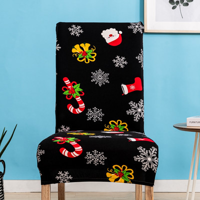 Božićne navlake za stolice Elastične rastezljive navlake za blagovaonske stolice univerzalne veličine za kuhinjske božićne ukrase