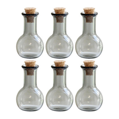 Mini staklene boce u boji od 6 komada Boca želja Sićušne staklenke Bočice Slatke boce s plutenim čepom za party vjenčanje DIY dekoracija
