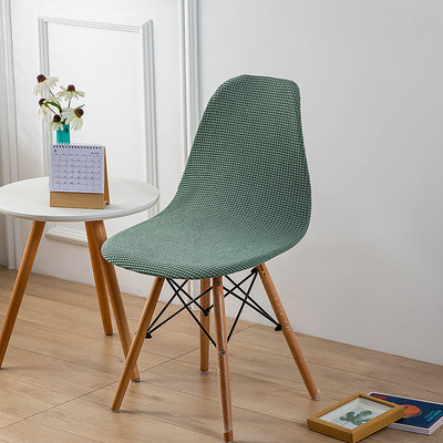 Jacquard Shell krēsla pārvalks Stiepjams Skandināvijas Sēdekļa Pārvalks Viesnīcai Mājai Dzīvojamai Ēdamistabai Bezroku īsas atzveltnes krēsla pārvalks