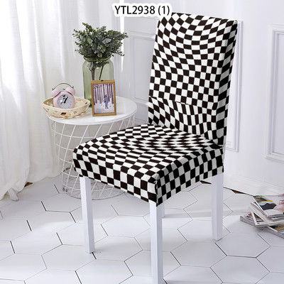 Ģeometrijas stila pārvalki krēsliem Mēbeļu pārvalki krēslam Režģa raksta Krēslu pārvalki Starptautiskā šaha apdruka Krēslu pārvalks