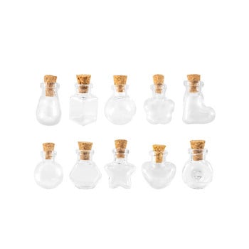10 τμχ Μικρά Γυάλινα Μπουκάλια Μενταγιόν Diy χαριτωμένα μπουκάλια με βάζα από φελλό Φιαλίδια χριστουγεννιάτικων δώρων γάμου Δωρεάν αποστολή