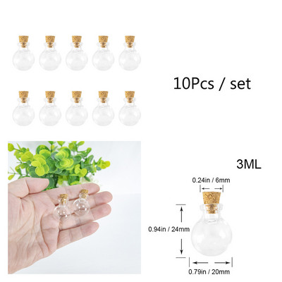10 komada malih staklenih bočica, privjesaka Diy slatke boce s plutenim staklenkama, božićnih svadbenih poklona, bočica, besplatna dostava
