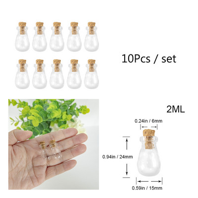 10 komada malih staklenih bočica, privjesaka Diy slatke boce s plutenim staklenkama, božićnih svadbenih poklona, bočica, besplatna dostava