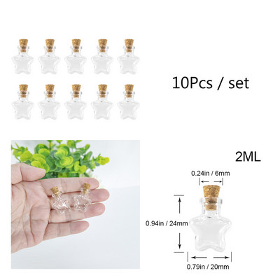 10 komada malih staklenih bočica, privjesaka Diy slatke boce s plutenim staklenkama, božićnih svadbenih poklona, bočica, besplatna dostava