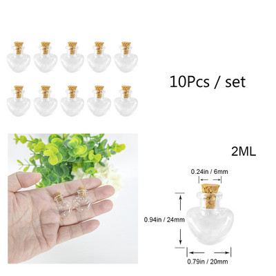 10 komada malih staklenih bočica, privjesaka Diy slatke boce s plutenim staklenkama, božićnih svadbenih poklona, bočica, besplatna dostava