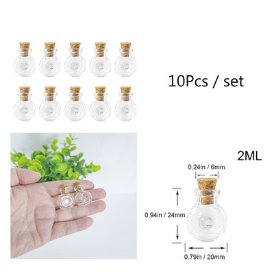 10 komada malih staklenih bočica, privjesaka Diy slatke boce s plutenim staklenkama, božićnih svadbenih poklona, bočica, besplatna dostava